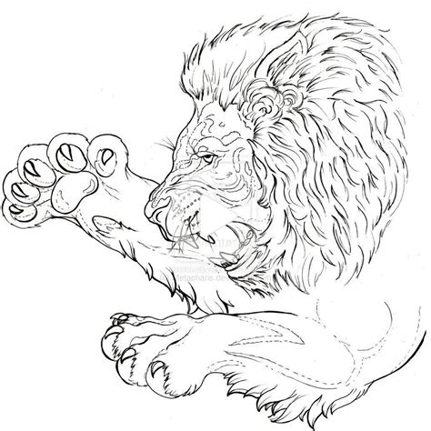 Attacking Lion Tattoo By ~metacharis On Deviantart Lion Tattoo Lion