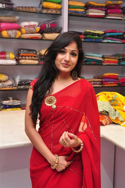 Madhavi Latha Latest Hot Stills In Red Saree Hot Blog Photos