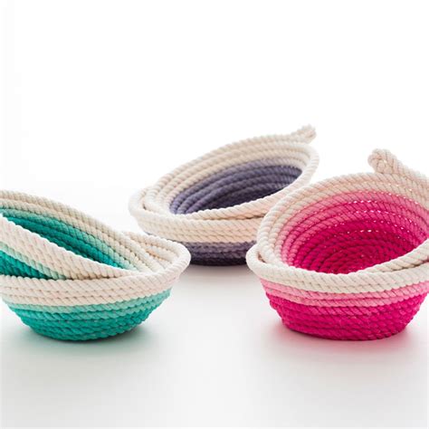 How To Make Beautiful No Sew Rope Bowls Rope Bowls Rope Crafts Rope