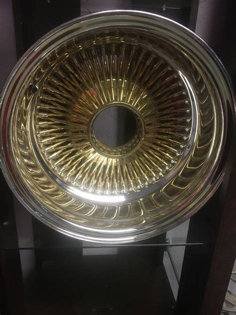 13x7 Center Gold Wire Wheel Spoke Solo Single Rim Only For Sale In