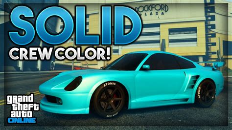 Gta 5 Online Modded Crew Color Showcase 15 Solid Youtube