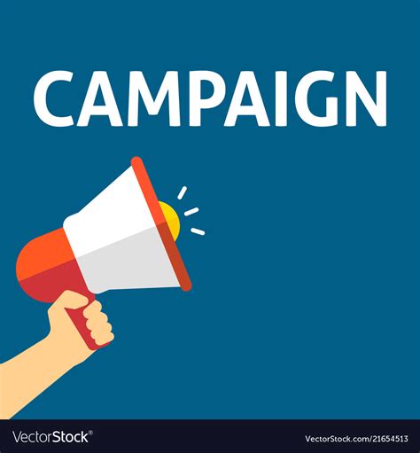 Hand Holding Megaphone With Campaign Announcement Vector Image