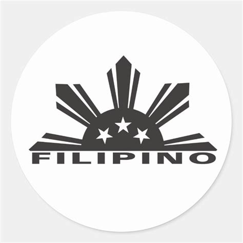 filipino pinoy pride classic round sticker