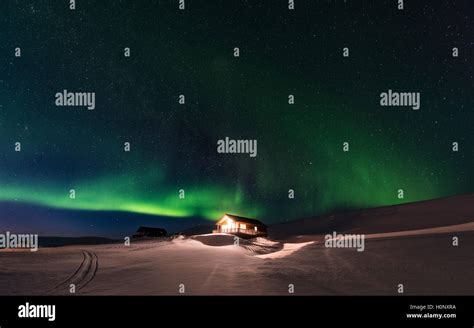 Snow Cabin Night Light Hi Res Stock Photography And Images Alamy