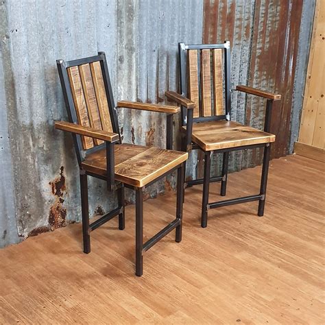 Industrial Dining Room Chairs Industrial Leather Dining Chair Brown