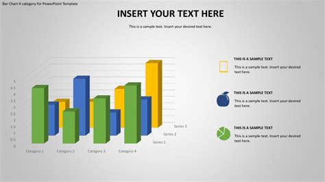 Bar Chart 4 Category For PowerPoint Template Slidevilla