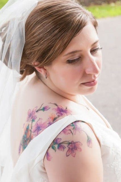 Brides With Tattoos Unique Wedding Fashion