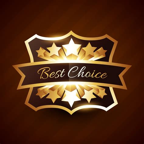best choice label design with golden stars 458840 Vector Art at Vecteezy