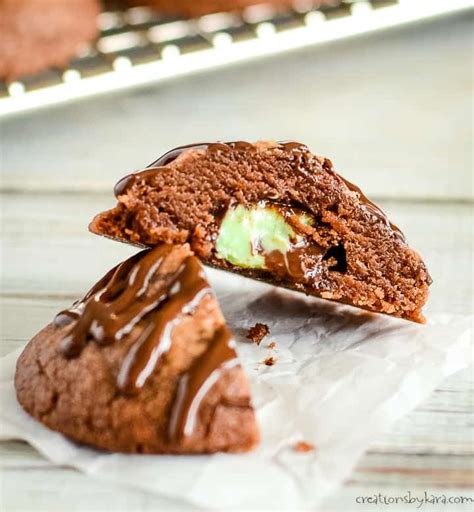 Chocolate Mint Truffle Cookies Soft And Fudgy Chocolate Cookies With