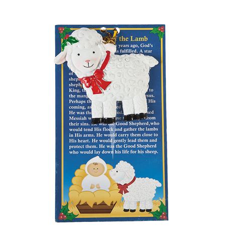 Two little children were sitting by the fire one cold winter's night. "Legend of the Lamb" Christmas Ornaments with Card ...