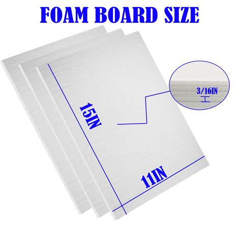 20pack Foam Core Board 11x15 White Foam Board 316 5mm Thick Mat