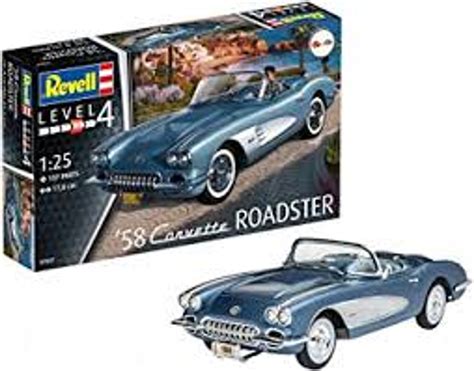 Revell 07037 125 1958 Corvette Roadster Plastic Model Kit