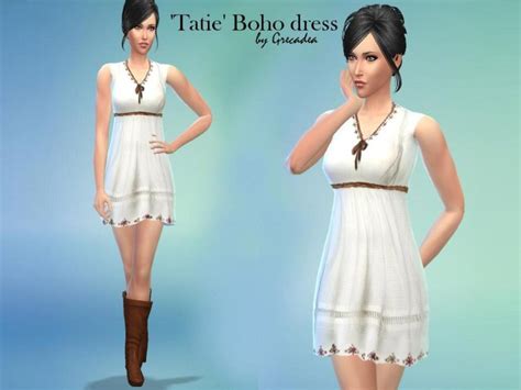 Tattie Boho Dress The Sims 4 Catalog