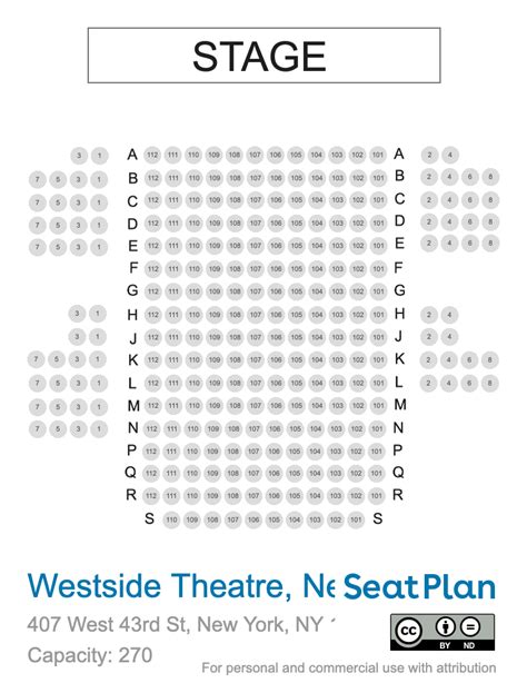 Westside Theatre New York Seating Chart And Seat View Photos Seatplan