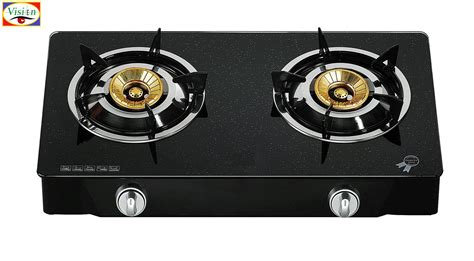 Rotomac Automatice Glass Top 2 Burner Gas Stove With Marbel Look