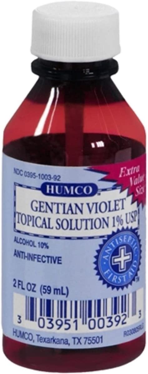 Humco Gentian Violet Topical Solution 1 Usp 2 Oz Pack Of