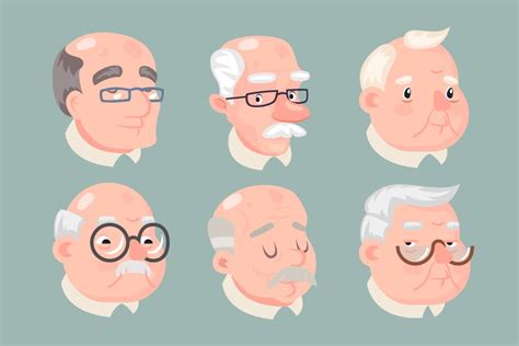 Grandfather Adult Old Man Characters ~ Icons ~ Creative Market