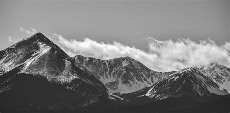 Fotos Gratis Naturaleza Montaña Nieve Nube En Blanco Y Negro