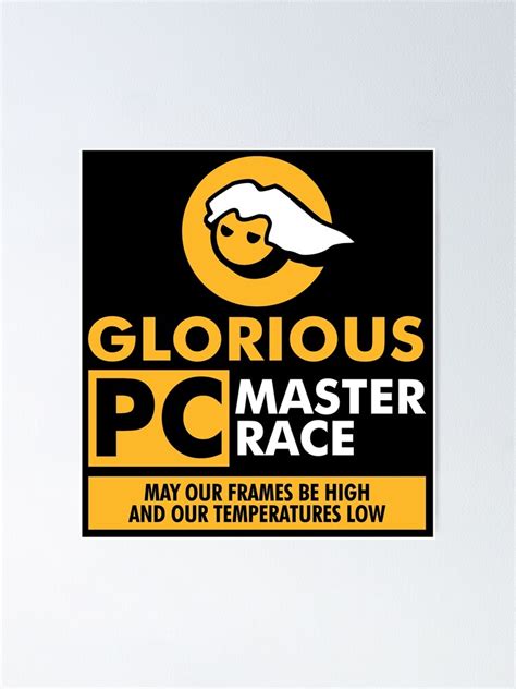 Glorious Pc Gaming Master Race Poster For Sale By Hazelsolomon