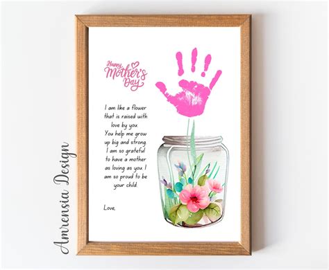 Mothers Day Poem Handprint Art T For Mothers Day Baby Toddler