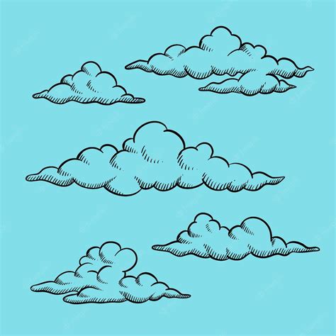 Free Vector Hand Drawn Clouds Collection