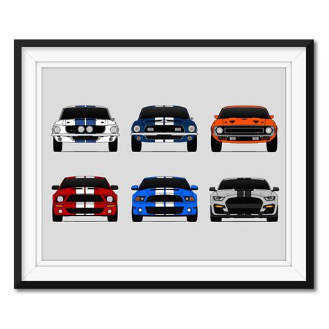 Description Poster Print Of The History And Evolution Of The Shelby