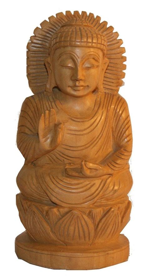 Meditating Wooden Buddha Hand Crafted Jaipur India Agan Traders