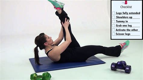 How To Perform A Pilates Scissor Kick Youtube