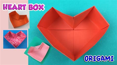 How To Make A Simple Paper Heart Box Origami Heart Box Easy Tutorials