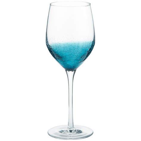 Crackle Teal White Wine Glass Pier 1 Wine Glass Glassware White Wine