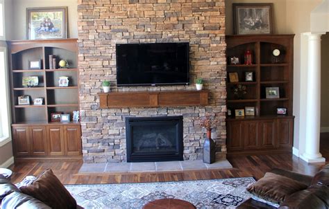 Hand Crafted Built In Bookcases And Fireplace Mantle By Intelligent