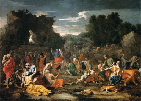 The Jews Gathering The Manna In The Desert By Poussin Nicolas