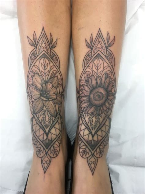 Shinankle Tattoos Daffodil And A Sunflower Mandala Design Daffodil