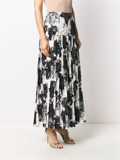 Shop Alexandre Vauthier Floral Print Maxi Skirt With Express Delivery