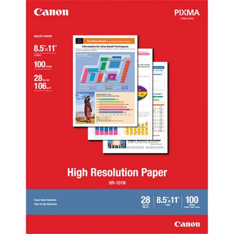 Canon High Resolution Paper 85 X 11 100 Sheets 1033a011 Bandh