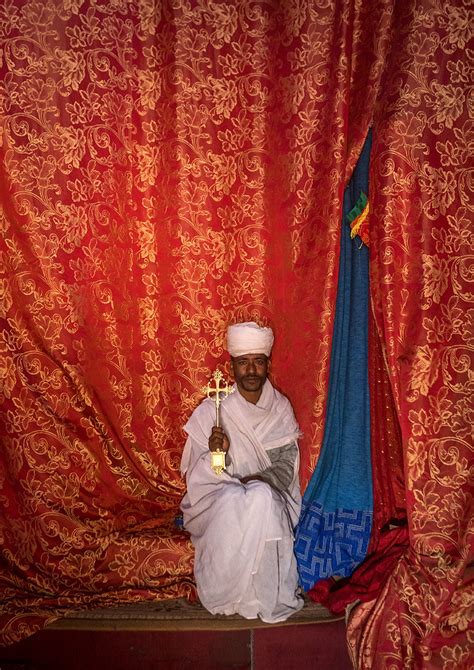 Ethiopian Orthodox Priest Holding A Cross Inside A Rock Ch Flickr