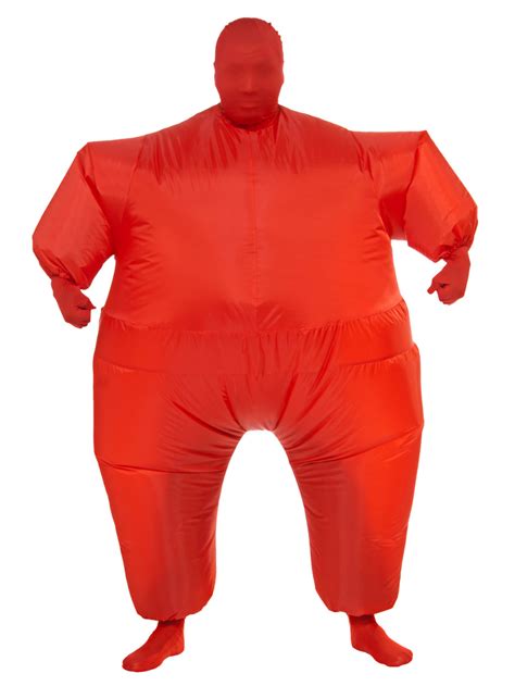 An Alluring Mens Adult Inflatable Red Jumpsuit Costume Finest