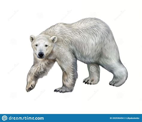The Polar Bear Ursus Maritimus Stock Illustration Illustration Of