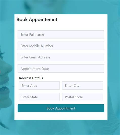 Download Free Hospital Appointment Form Website Template Free Website