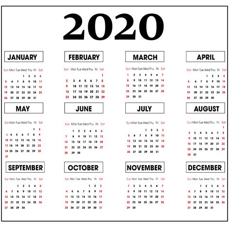 Free 2020 Printable Calendar Templates Editable Calendars 2020