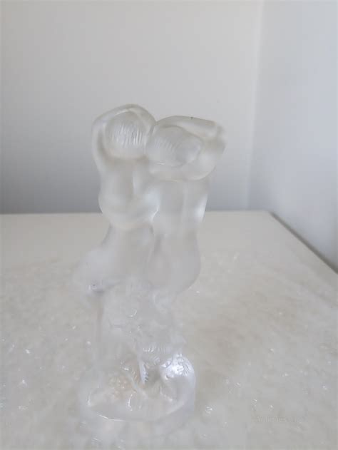 Antiques Atlas A Lalique Crystal Le Faune Nude Lovers Figurine