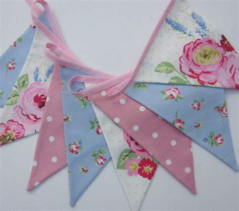 Fabric Bunting Vintage Bunting Pennant Flags Floral Etsy Uk Fabric