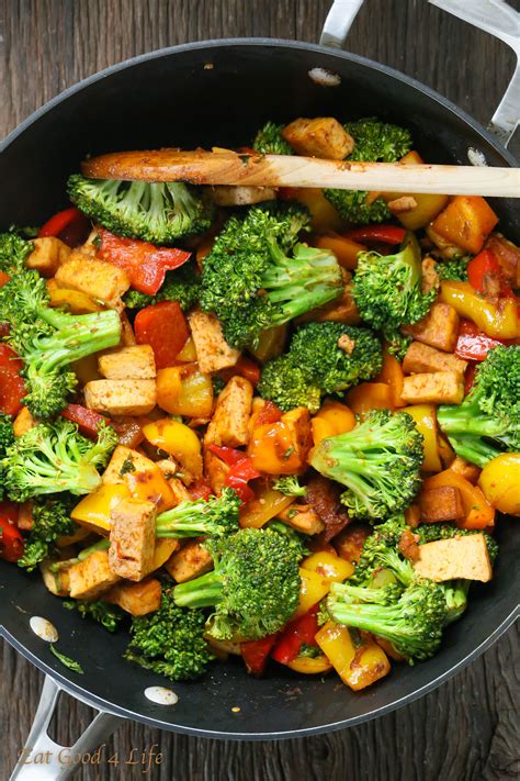 Quick Veggie Tofu Stir Fry Recipe Vegetarian Dishes Tofu Recipes Healthy Recipes