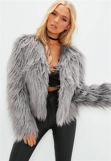 grey shaggy faux fur coat coat outfit casual grey faux fur coat shaggy coat