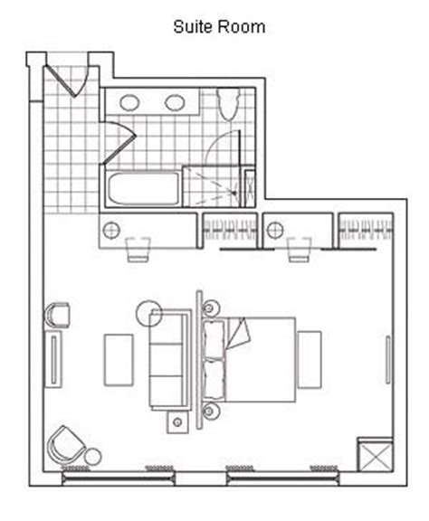 Rear entry closets (24 minimum inside dimensions). Typical Hotel Room Floor Plan | Hotel Rooms and Suites ...