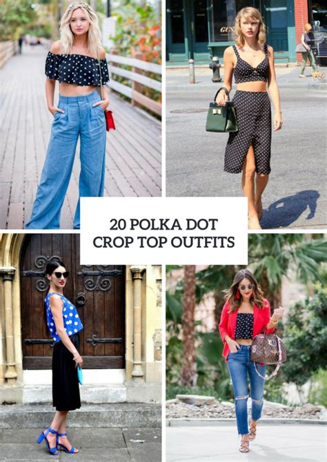 Polka Dot Crop Top Outfit Ideas Styleoholic