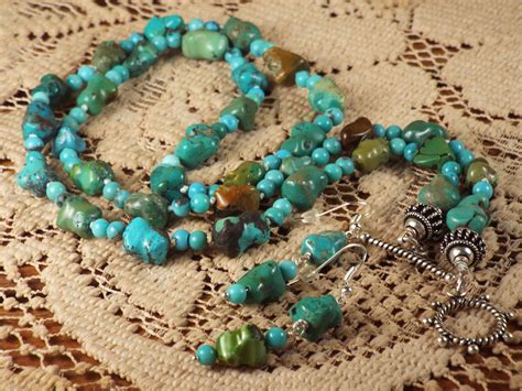 Natural Unprocessed Chinese Turquoise Necklace 29 Inches Etsy UK