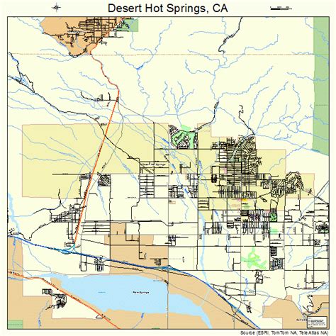 Desert Hot Springs California Street Map 0618996
