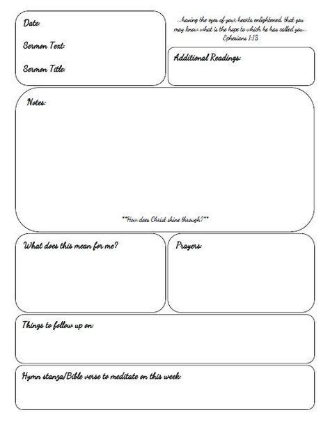 Worship Notes For Adults Bible Study Printables Bible