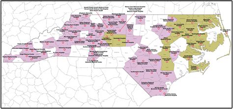 Hospitals In North Carolina Map Maping Resources